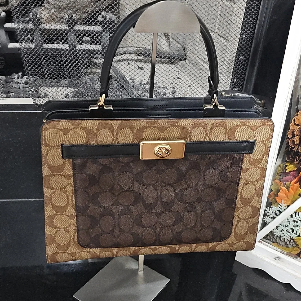 Coach Classic Brown and Tan Handbag